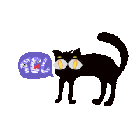 TCLBrand cat fun halloween sticker Sticker