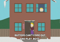 butters stotch snow GIF by South Park 
