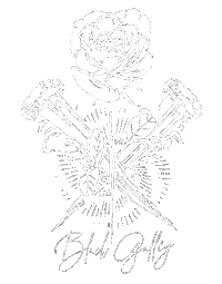 Black_galley art artist rose metal Sticker