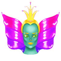 King Butterfly Sticker