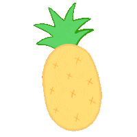 alinnerodrix fruit tropical pineapple fruta Sticker