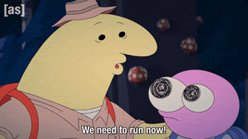 Run Away GIF by Adult Swim