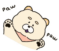 totodaily puppy paw chowder chow Sticker