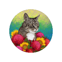 Flower Cat Sticker