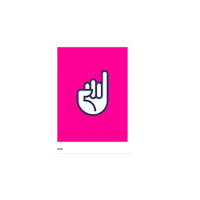zwartopwit_duurzaam_drukwerk pink yellow paper print Sticker