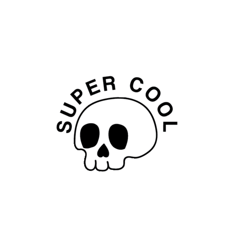 Super Cool Skull Sticker