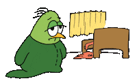 Sad Bird Sticker by Universal Music Switzerland