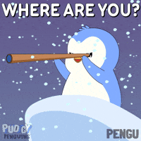 Where Are You What GIF by Pudgy Penguins