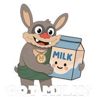 Happy Milk Carton Sticker