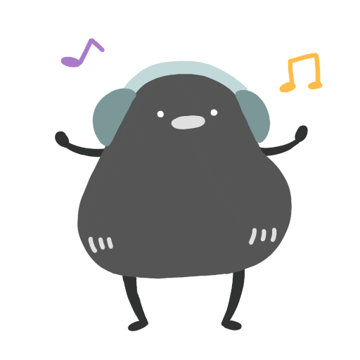 WeirdoStudio giphyupload music raven crow Sticker