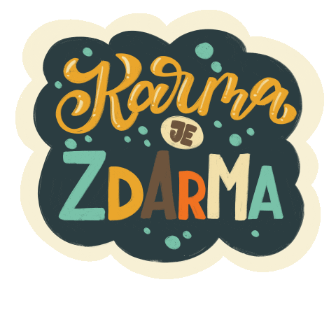 Lettering Karma Sticker