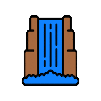 Water Waterfall Sticker