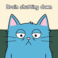 Blue Cat Burnout GIF