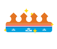 royal dutch airlines orange Sticker by KLM