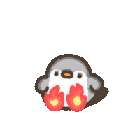Fire Penguin Sticker