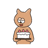 Happy Birthday Cat Sticker