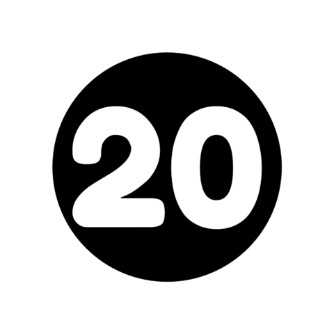 Number Blanco Sticker