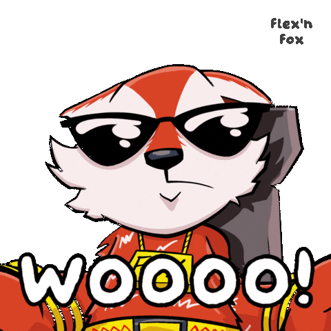Fox Flexing Sticker by VeeFriends