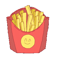 sad french fries Sticker by Alice Socal