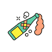 maevechocolate celebration rose bottle new years Sticker