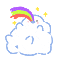 Kamanwilliam_of love happy animation rainbow Sticker