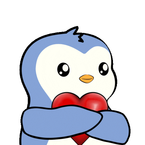 pudgypenguins love heart nft i love you Sticker