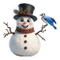 Boys Girls Snowman Sticker