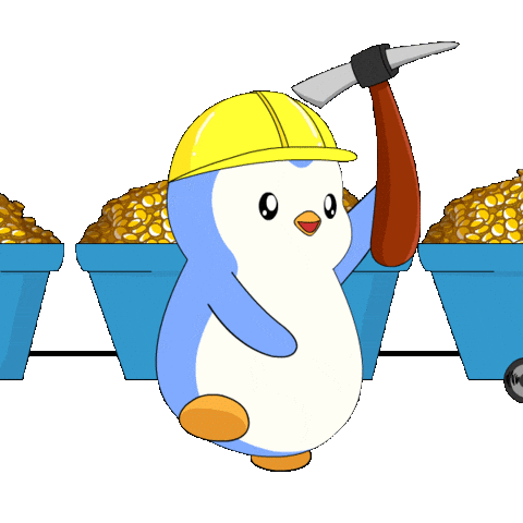 Gold Rush Sticker by Pudgy Penguins