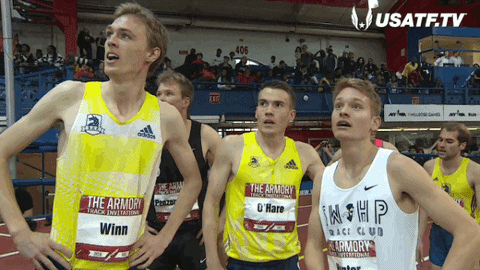 indoor track mile GIF by RunnerSpace.com