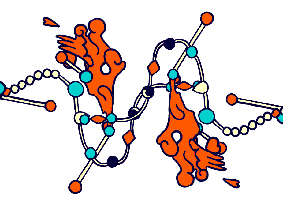 Abstract Sticker by LoupBlaster