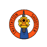 gun shoot Sticker by Buzz