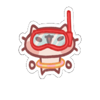 Cat Scuba Sticker