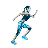 Woman Running Sticker by Convivencia MuniGuate