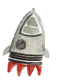 Space Durchstarten Sticker by halfbirdmona