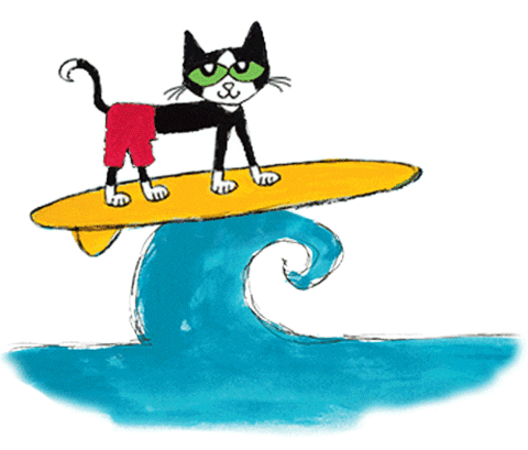 Bob The Cat Surfer Sticker by Pete the Cat