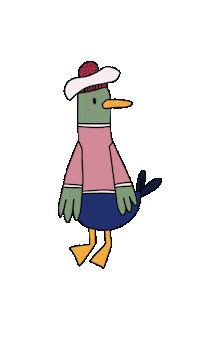 vonhandmitherz duck picapauyan vonhandmitjerz Sticker