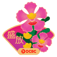 Spring Blossom Sticker by OCBC Bank