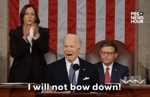 "I will not bow down!"