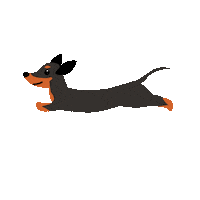 Dog Run Sticker