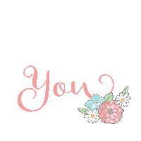 Flowers Thank You Sticker by Live Sweet