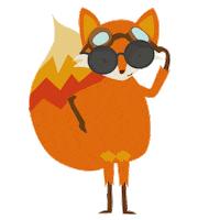 Summer Fox Sticker by Dipongo