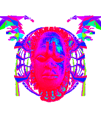 Art Mask Sticker by badblueprints