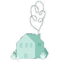 Karadoescolouring illustration home house smoke Sticker