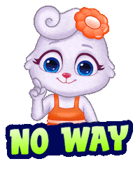 I Dont Think So No Way Sticker by Lucas and Friends by RV AppStudios