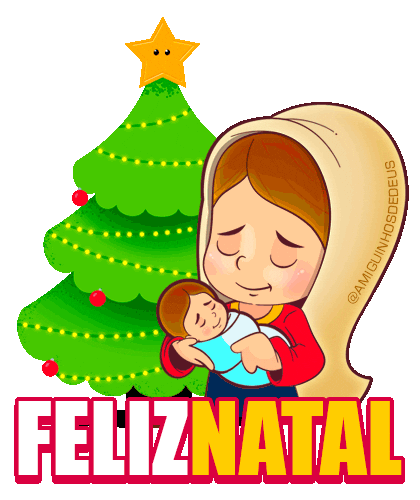 Christmas Jesus Sticker by Amiguinhos de Deus