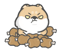 Dog Eat Sticker by Hi John