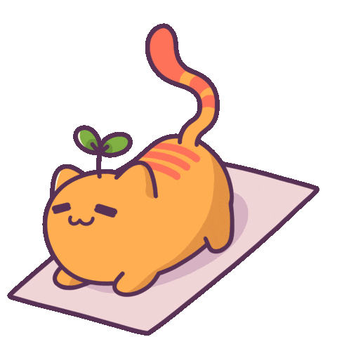 Downward Dog Cat Sticker by Castaways