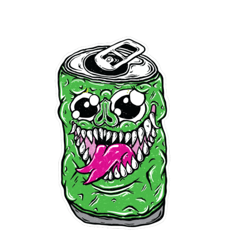IvanCros beer hangover limonade beercan Sticker