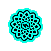 Neon Mandala Sticker by HoneyGrove