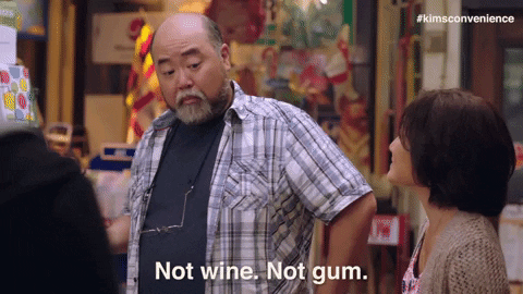 Bubble Gum Wine GIF by Kim's Convenience